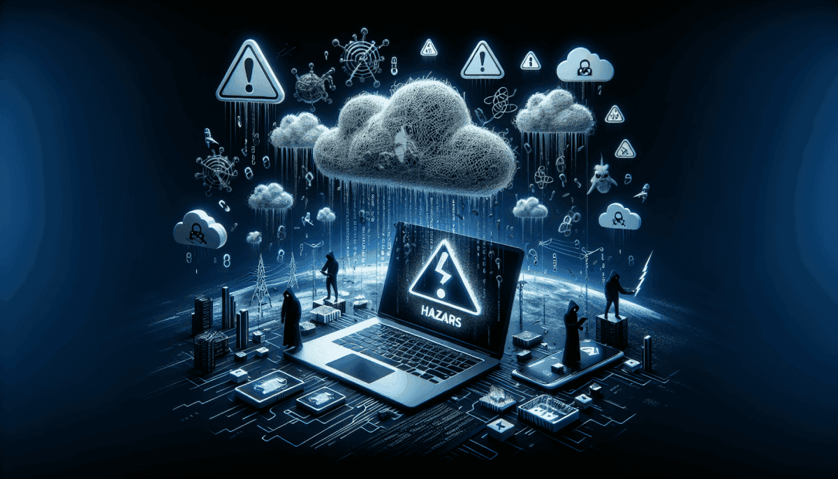 Cloud network with hazard warnings and security threats