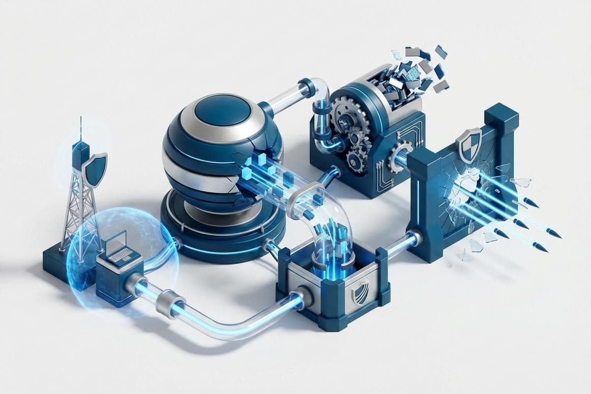 Digital shields protecting against urgent cybersecurity exploits and breaches.