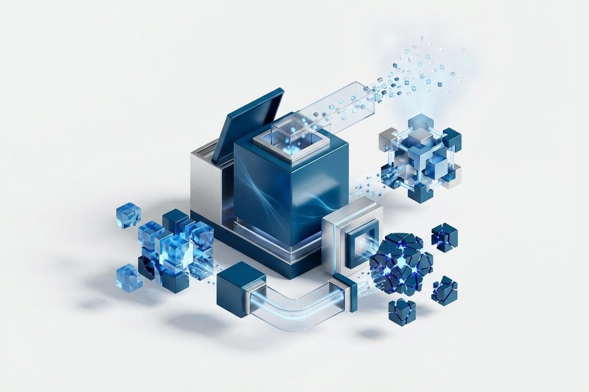 Isometric network nodes depicting BreachForums leak and cybercrime disruption.