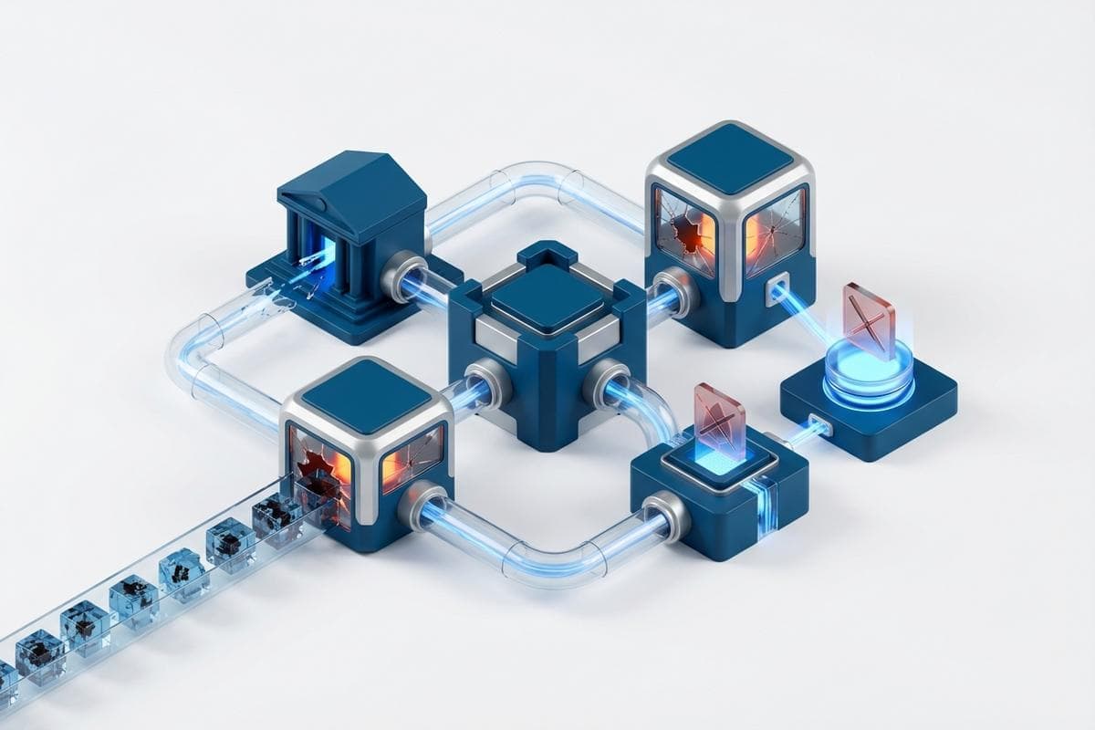 Digital blue data streams highlighting global cybersecurity threats.