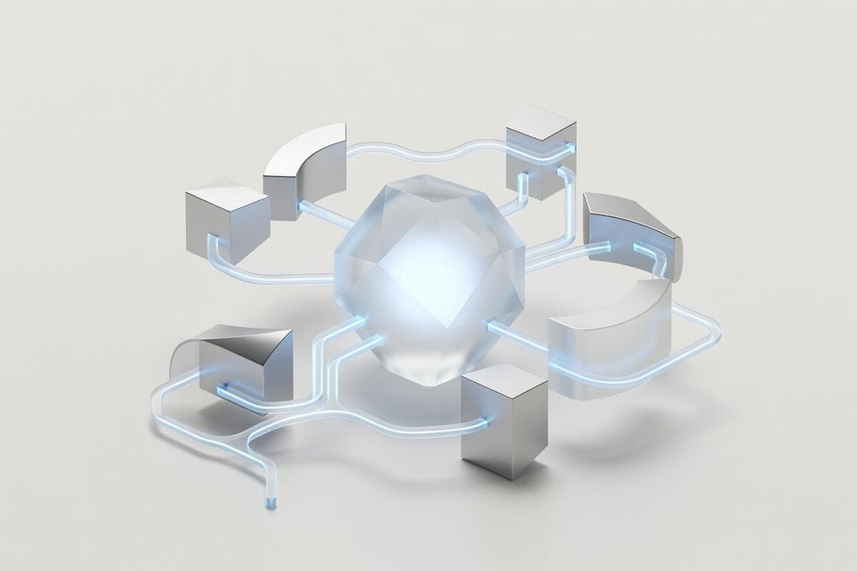 Isometric network nodes depicting VoIP vulnerabilities, data breaches, and AI detection.
