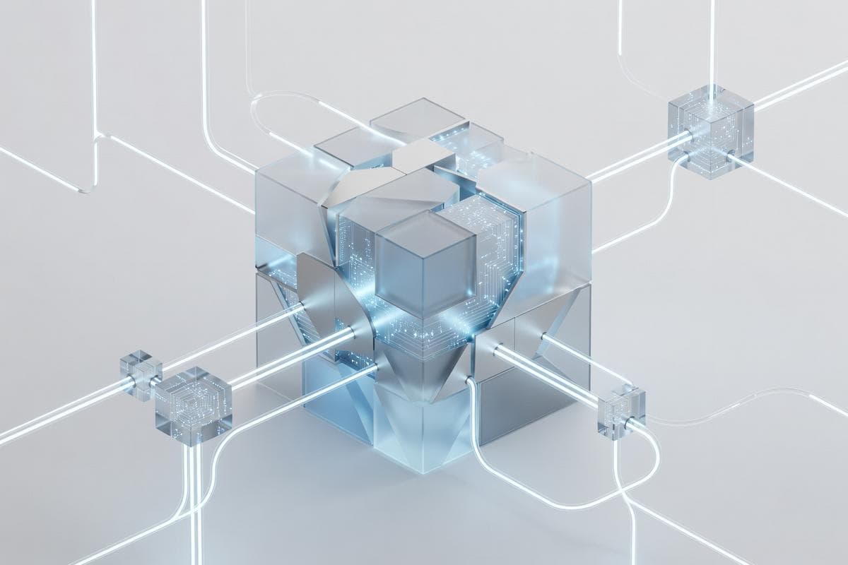 Isometric network nodes highlighting widespread cybersecurity flaws and AI weaponization.