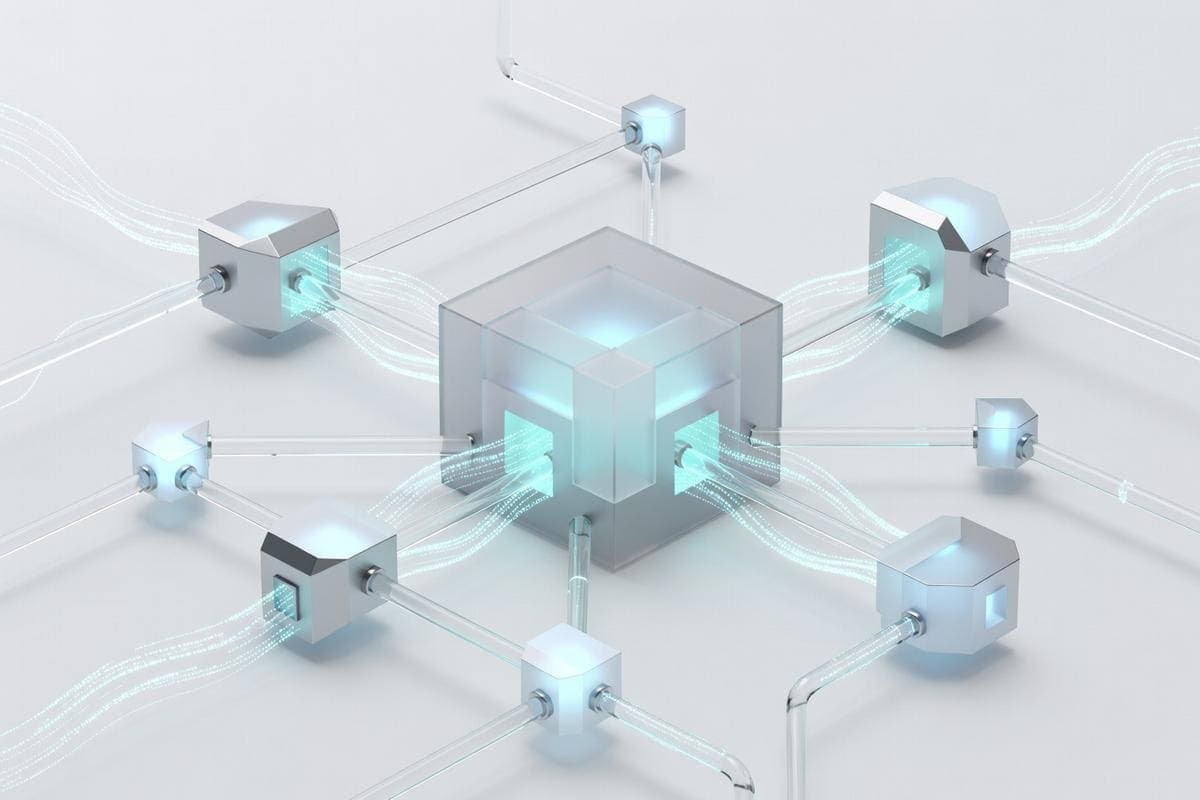 Blue isometric nodes illustrating critical software vulnerabilities and exploits.