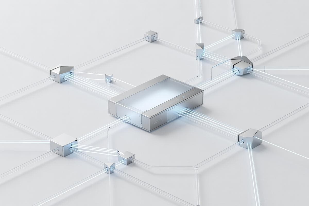 Isometric network nodes showing critical software flaws and widespread data breaches.
