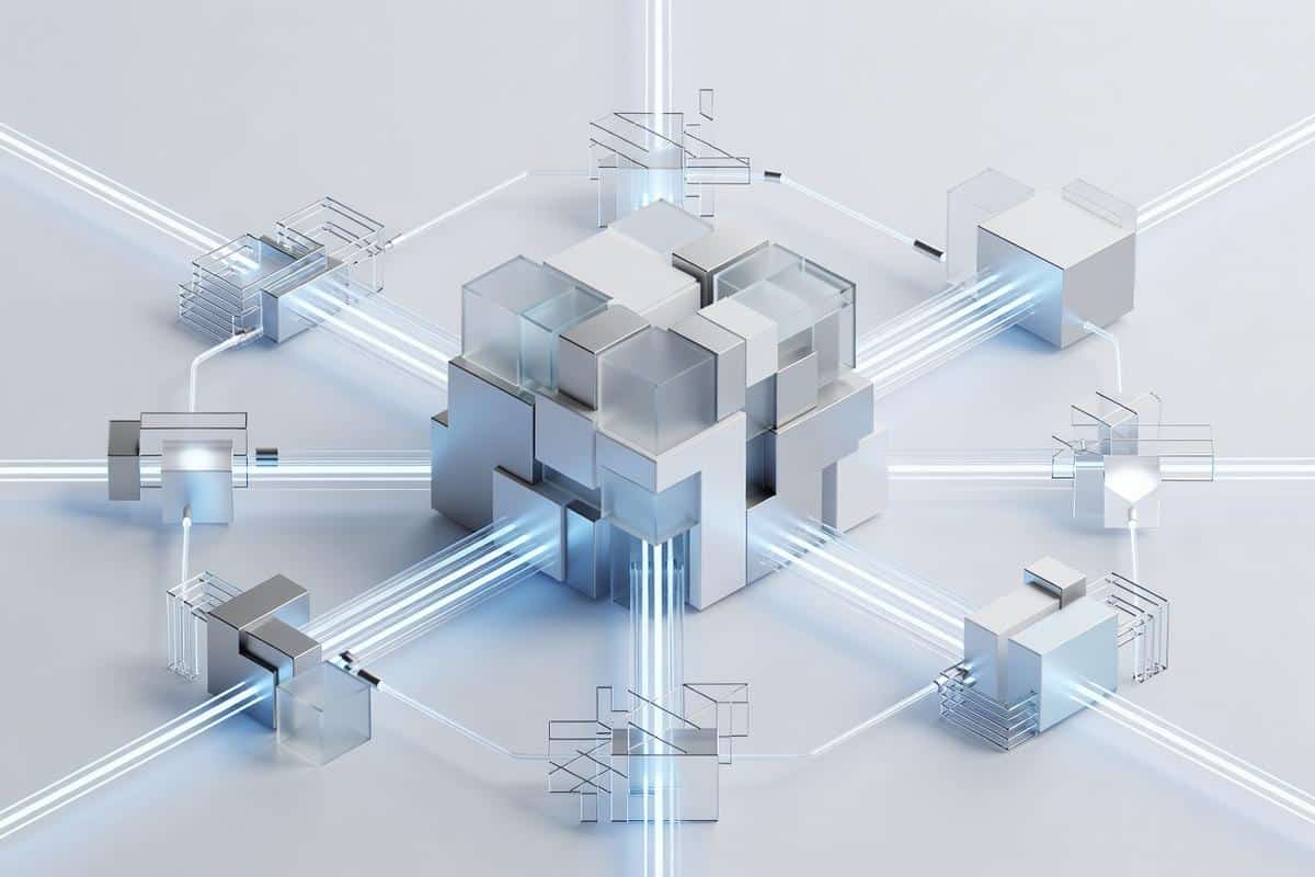 Blue and white data streams revealing critical global cybersecurity breaches.