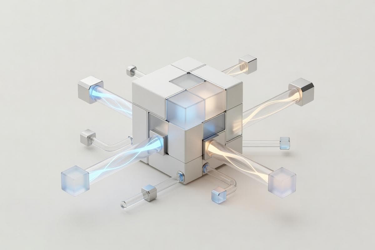 Isometric network nodes highlighting critical software vulnerabilities and cyber attacks.