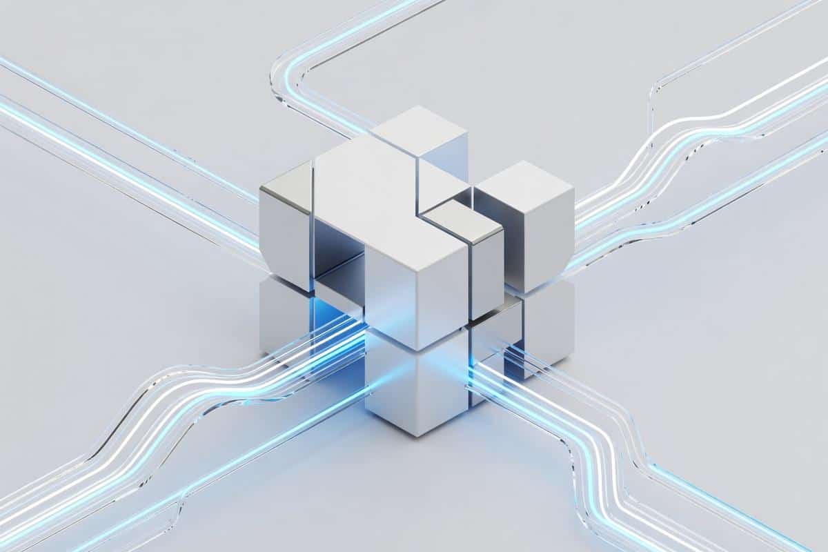 Isometric network nodes highlighting global cybersecurity flaws and breaches.