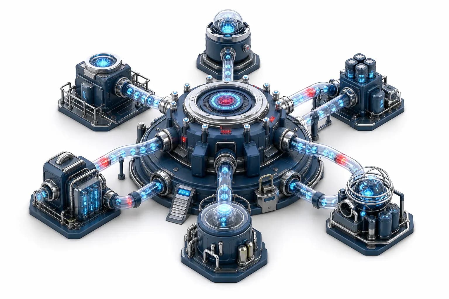 Isometric cyber machinery exposing multiple zero-day vulnerabilities.
