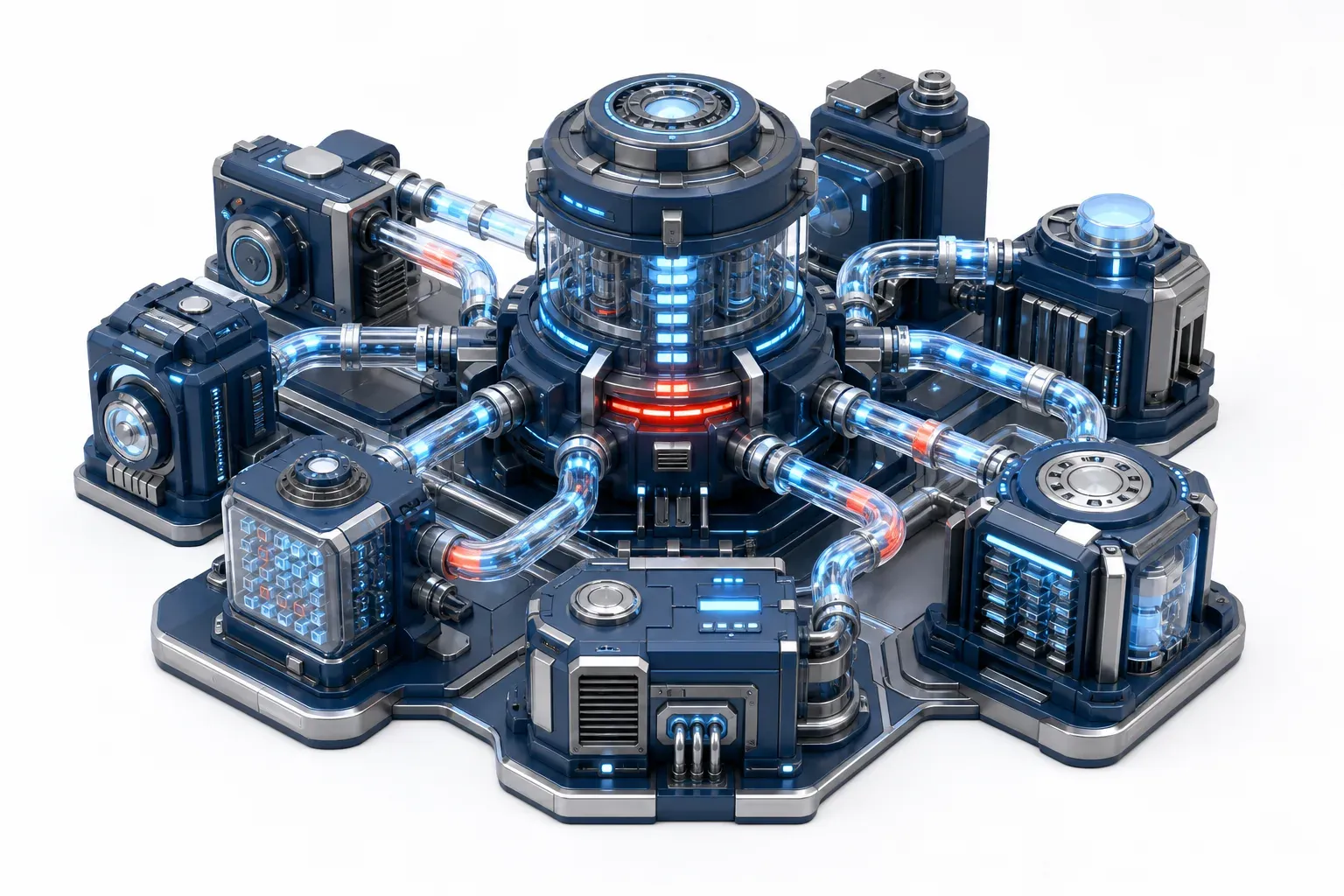 Isometric cyan data pipelines exposing multiple zero-day cyber threats.