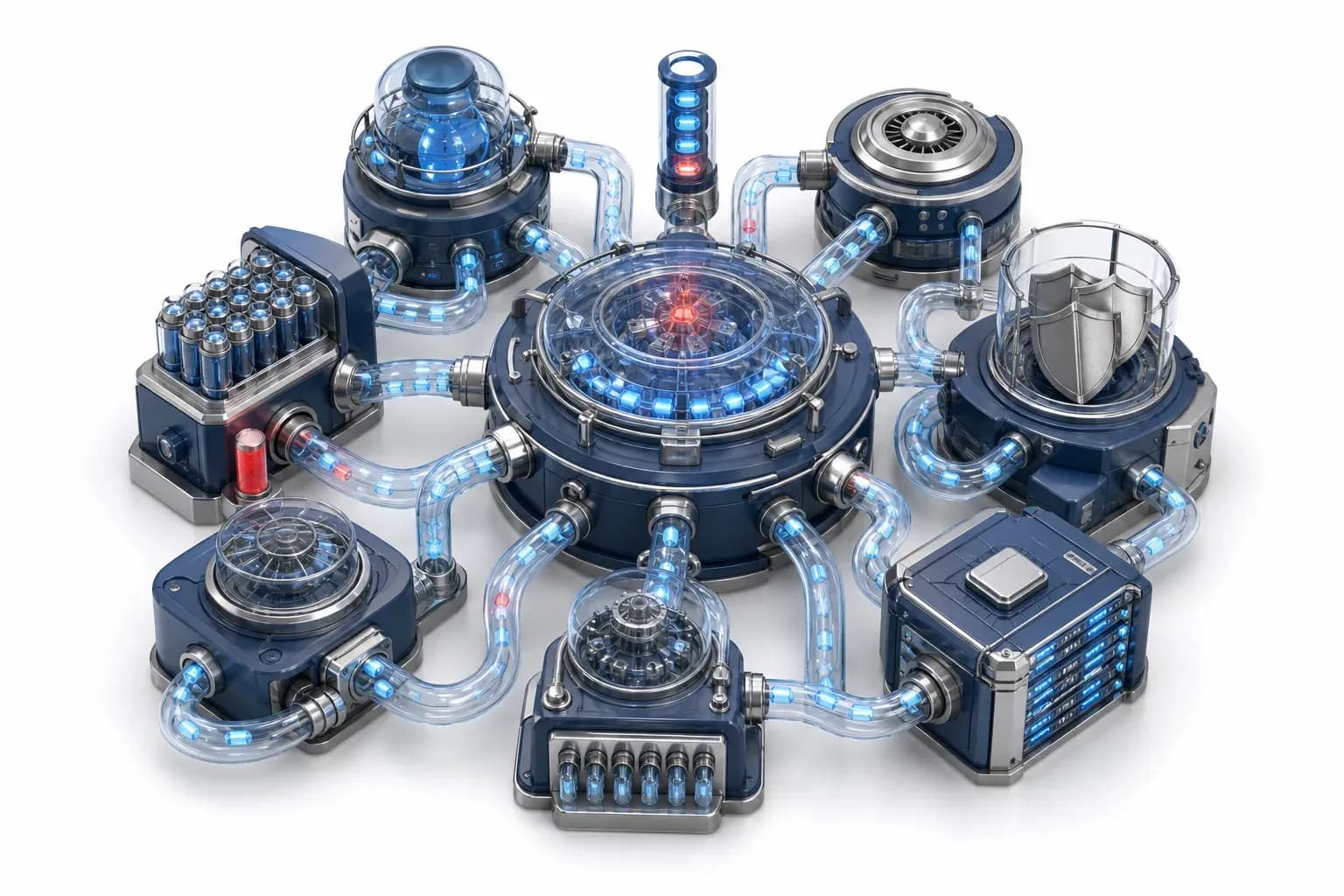 Isometric cyber machinery exposing global security breaches and zero-days.