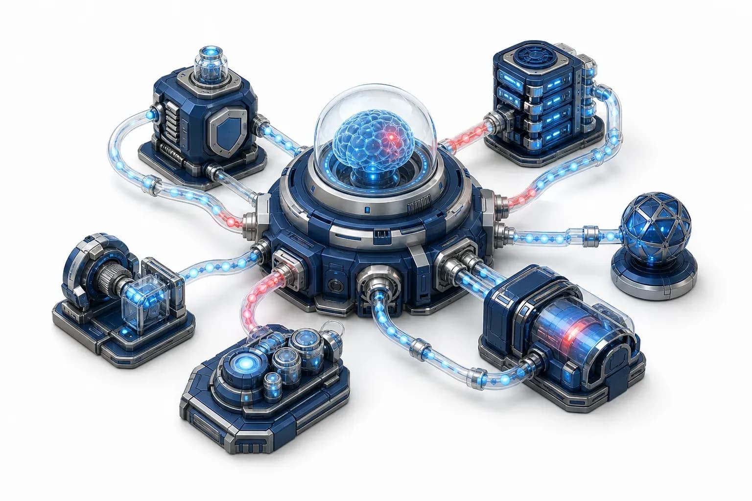 Isometric cyan data pipelines exposing PHP and AI-driven cyber threats.